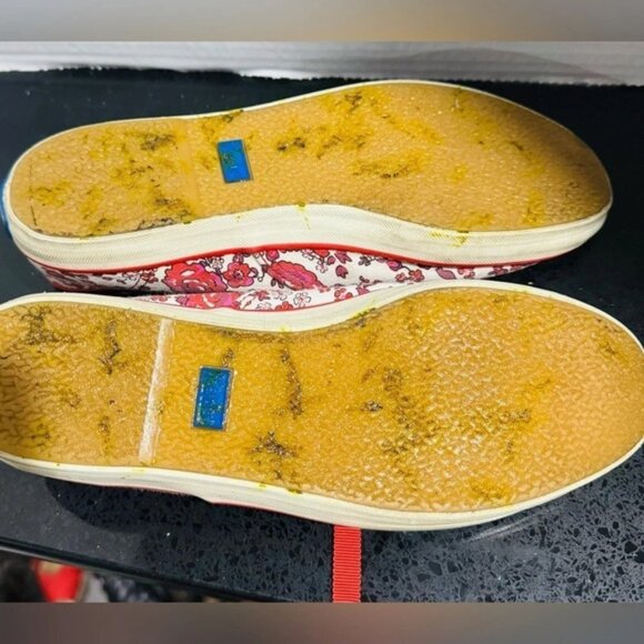 Keds Red Floral Ribbon lace canvas US6.5  street style classic comfort celebrity - Picture 6 of 6